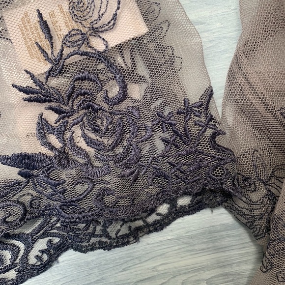 Free People Show Pony Lady Pewter Beaded Mesh Top Sz L - Picture 7 of 16